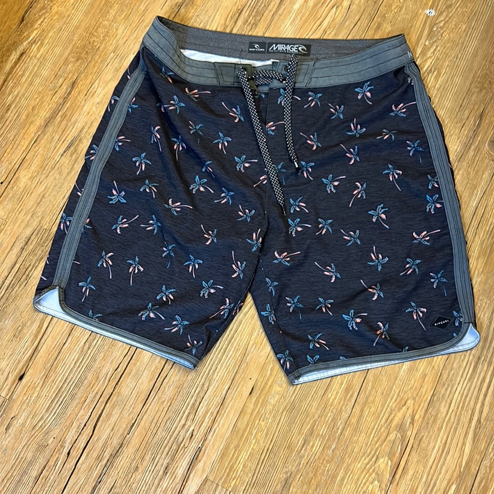Mirage Men’s Shorts Grey/Blue Tropical Size 34